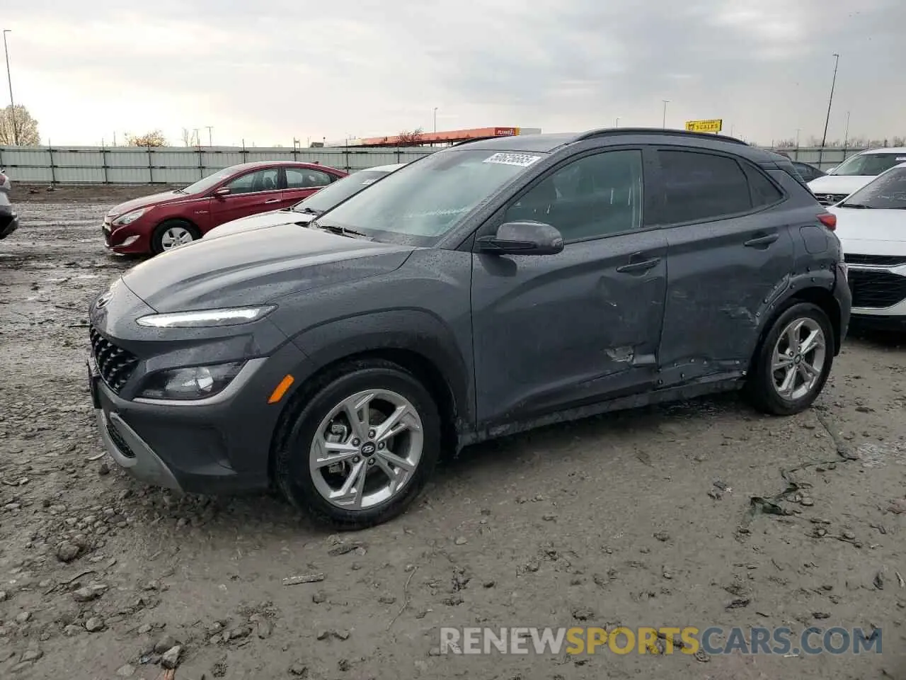 1 Photograph of a damaged car KM8K62ABXPU982833 HYUNDAI KONA 2023