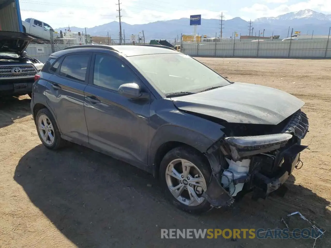 4 Photograph of a damaged car KM8K6CAB1PU059825 HYUNDAI KONA 2023