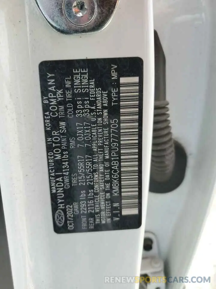 13 Photograph of a damaged car KM8K6CAB1PU977705 HYUNDAI KONA 2023