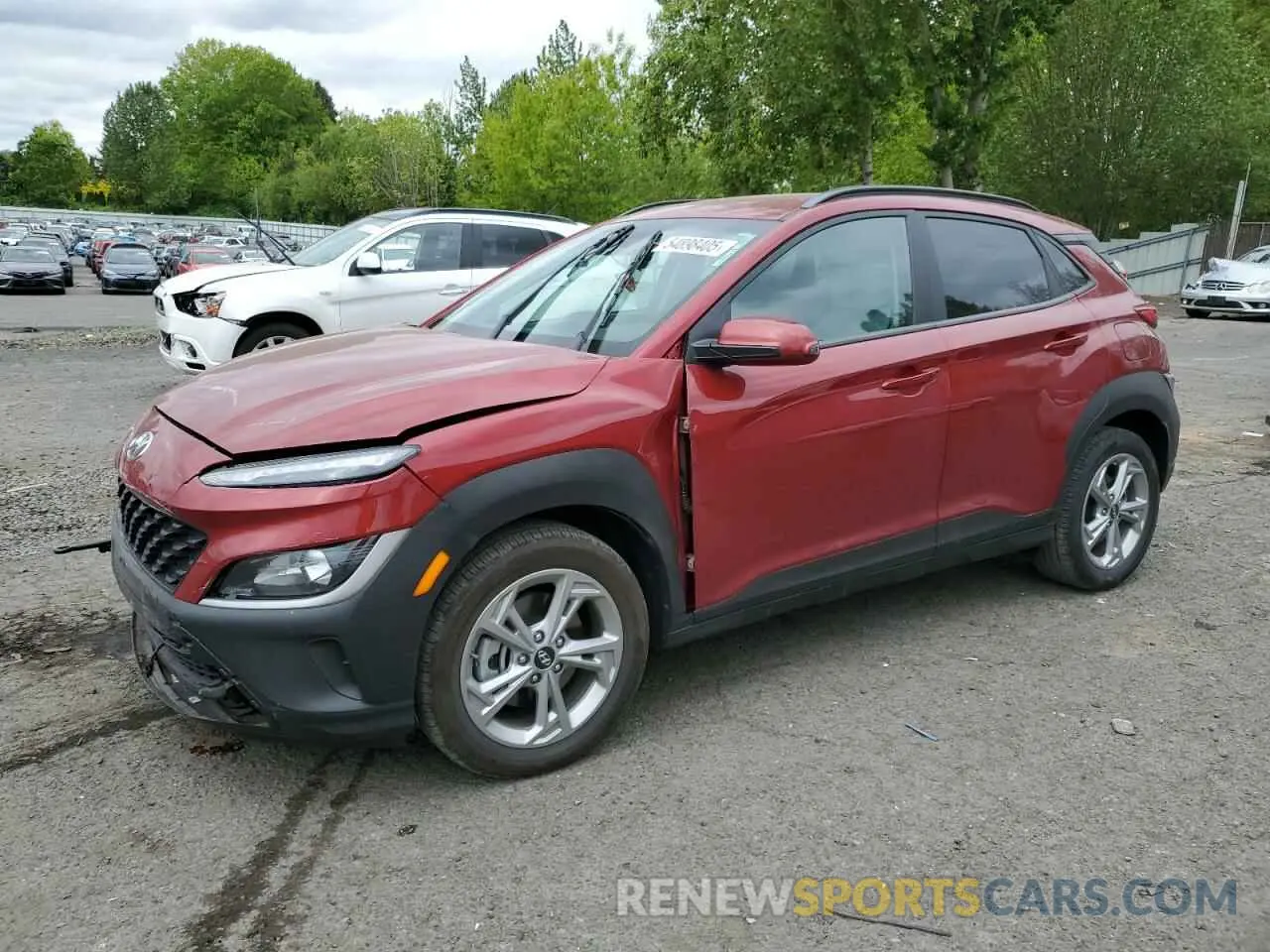 1 Photograph of a damaged car KM8K6CAB2PU060045 HYUNDAI KONA 2023