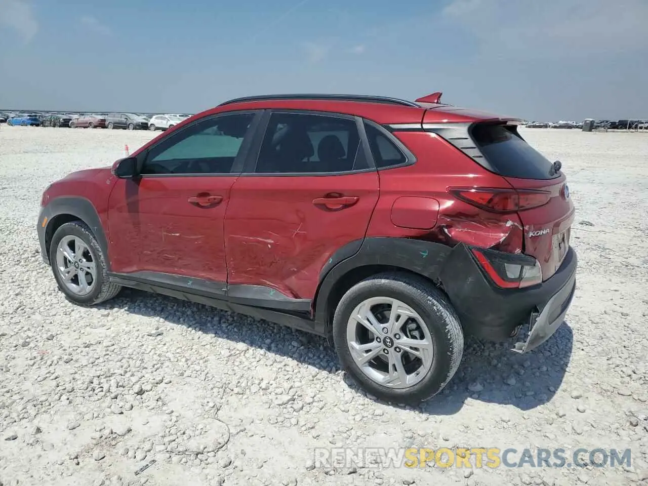 2 Photograph of a damaged car KM8K6CAB2PU933437 HYUNDAI KONA 2023
