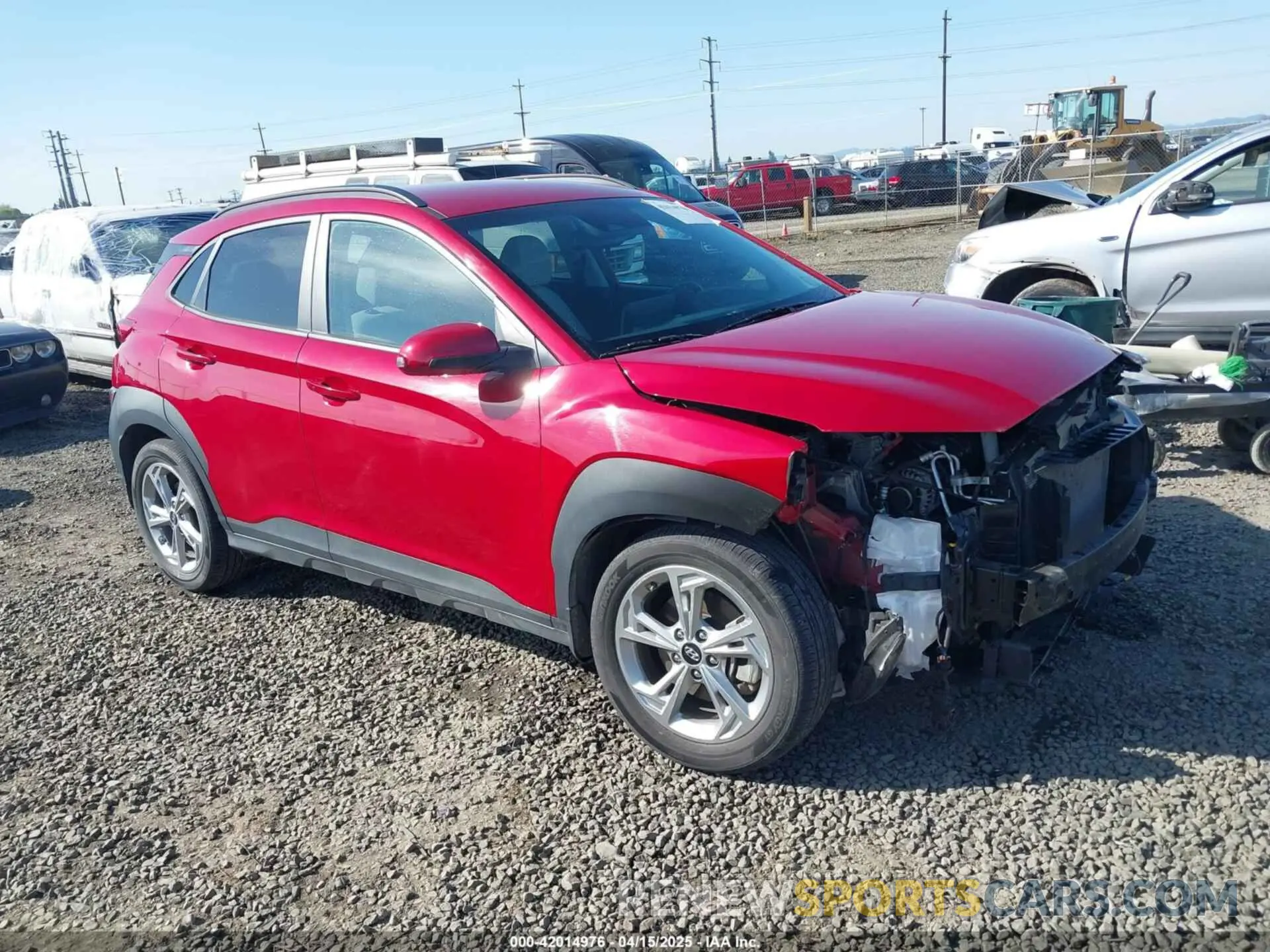 1 Photograph of a damaged car KM8K6CAB3PU949159 HYUNDAI KONA 2023