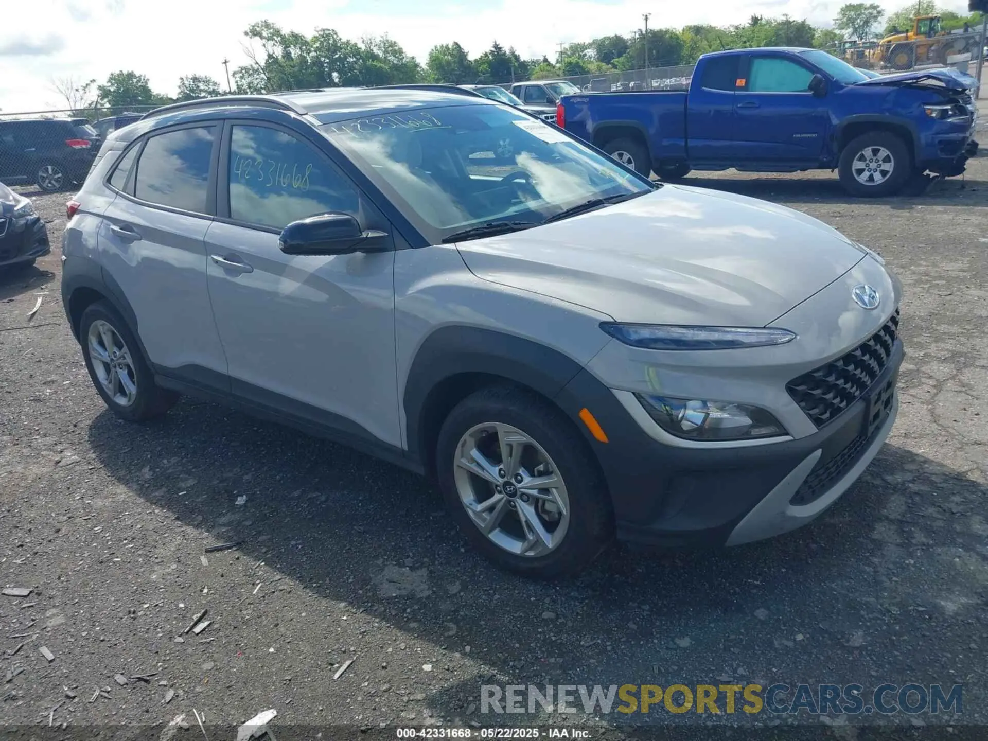 1 Photograph of a damaged car KM8K6CAB3PU993274 HYUNDAI KONA 2023