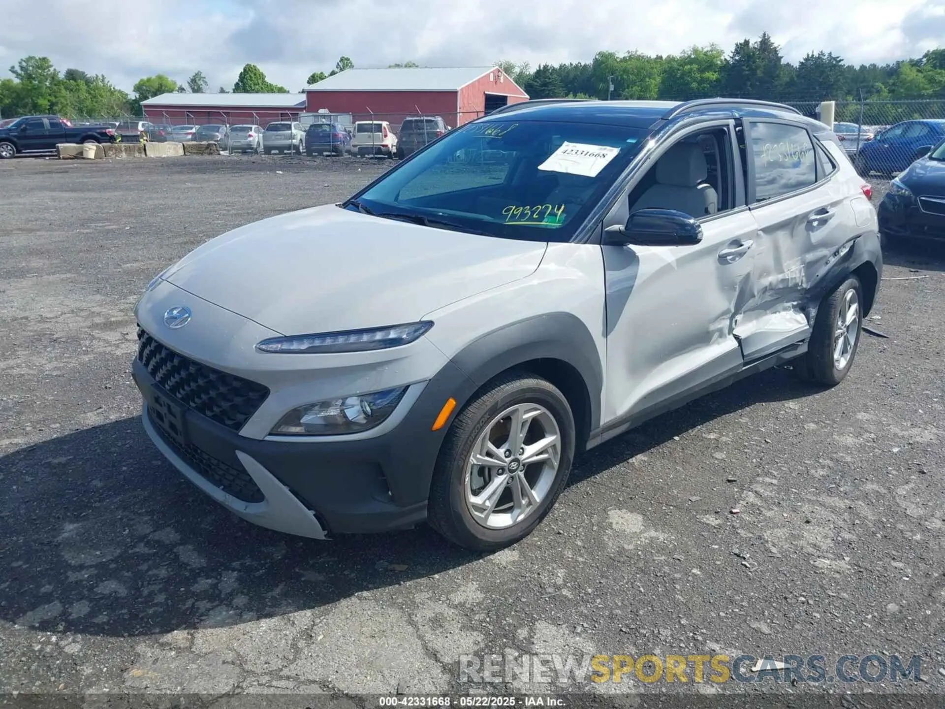 2 Photograph of a damaged car KM8K6CAB3PU993274 HYUNDAI KONA 2023