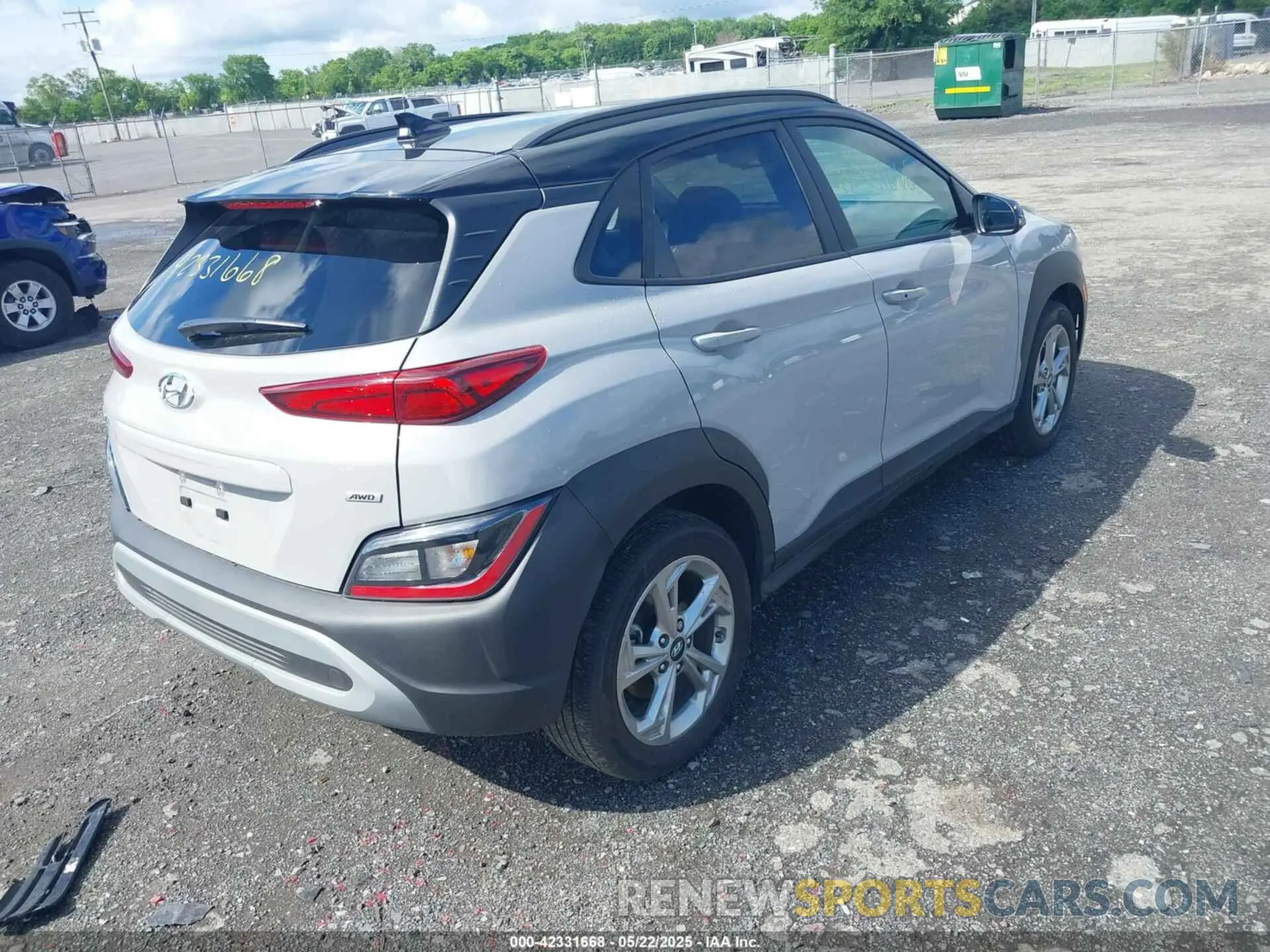 4 Photograph of a damaged car KM8K6CAB3PU993274 HYUNDAI KONA 2023