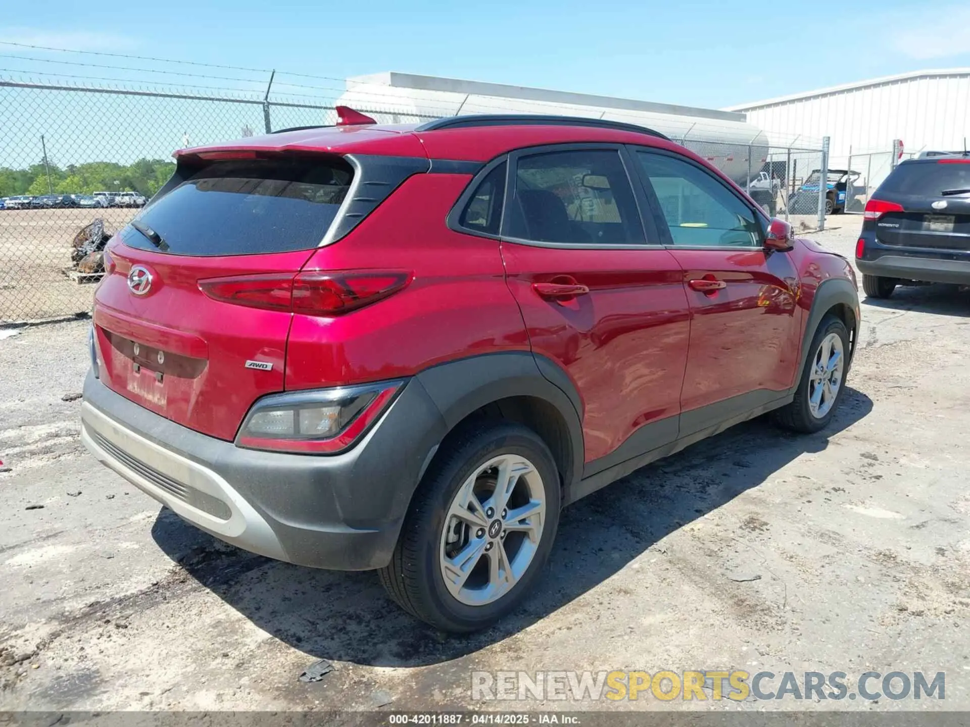 4 Photograph of a damaged car KM8K6CAB4PU055901 HYUNDAI KONA 2023