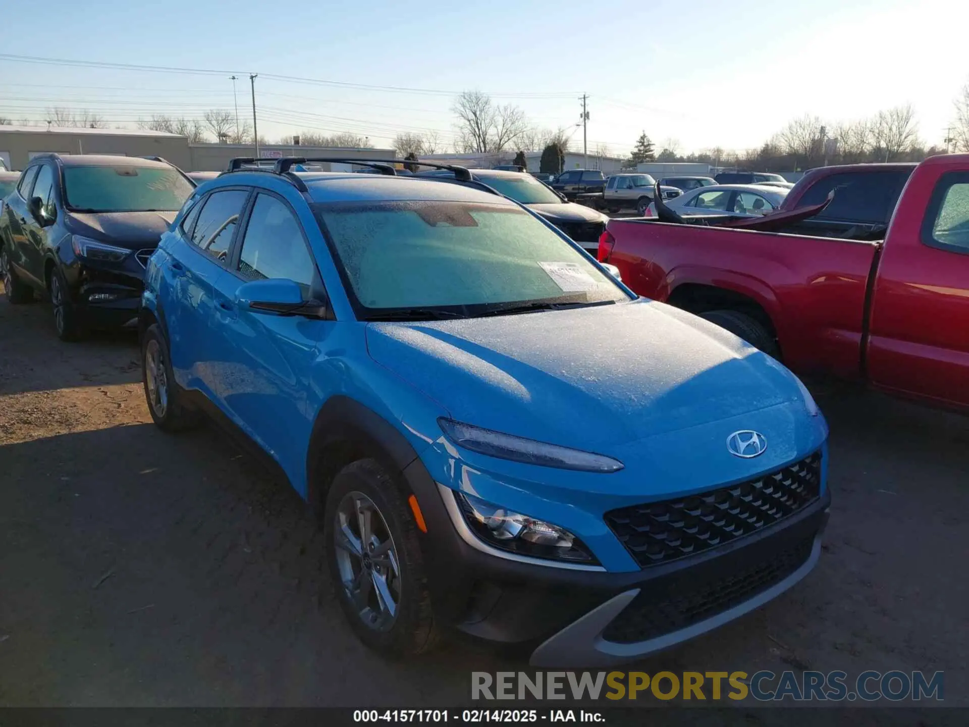 1 Photograph of a damaged car KM8K6CAB4PU984549 HYUNDAI KONA 2023