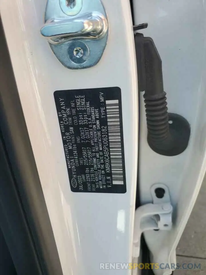 13 Photograph of a damaged car KM8K6CAB5PU063182 HYUNDAI KONA 2023