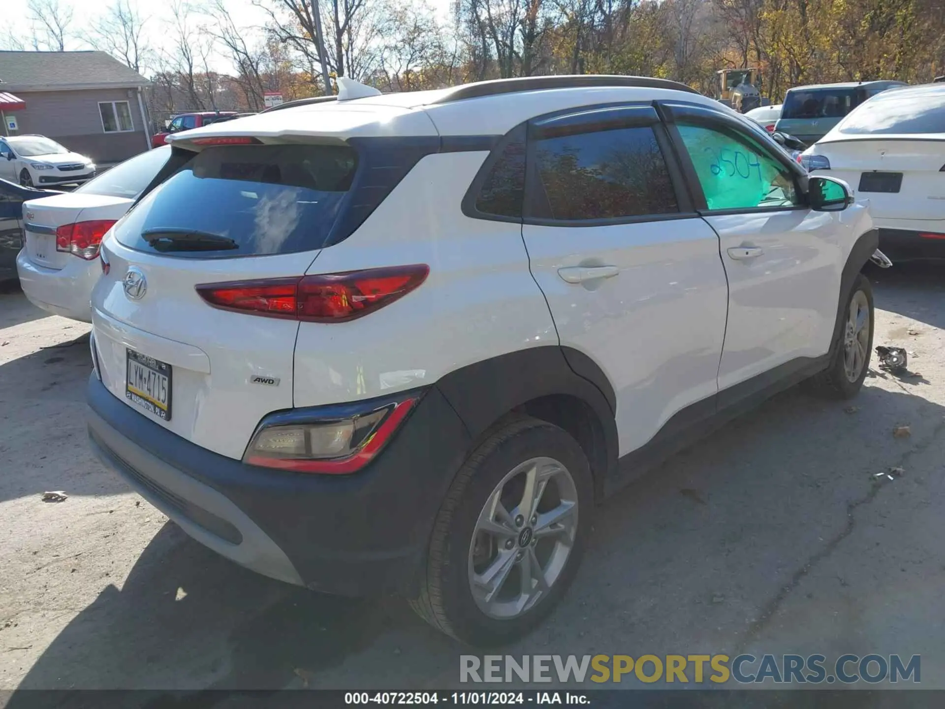 4 Photograph of a damaged car KM8K6CAB6PU955473 HYUNDAI KONA 2023