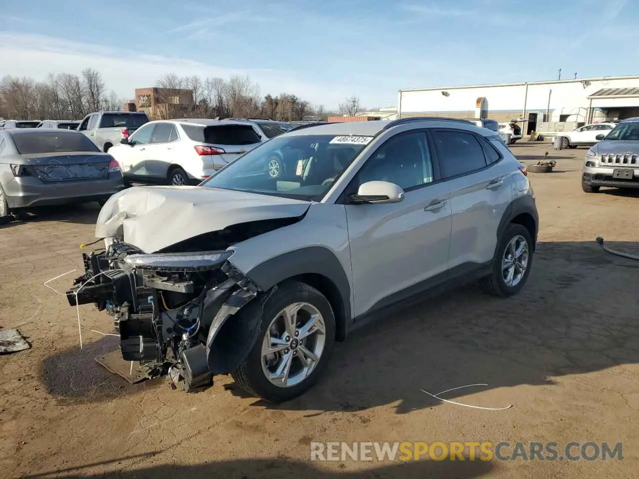 1 Photograph of a damaged car KM8K6CAB6PU979014 HYUNDAI KONA 2023