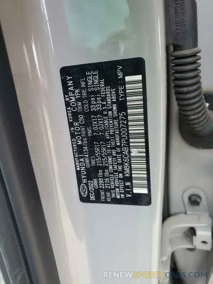 12 Photograph of a damaged car KM8K6CAB7PU007275 HYUNDAI KONA 2023