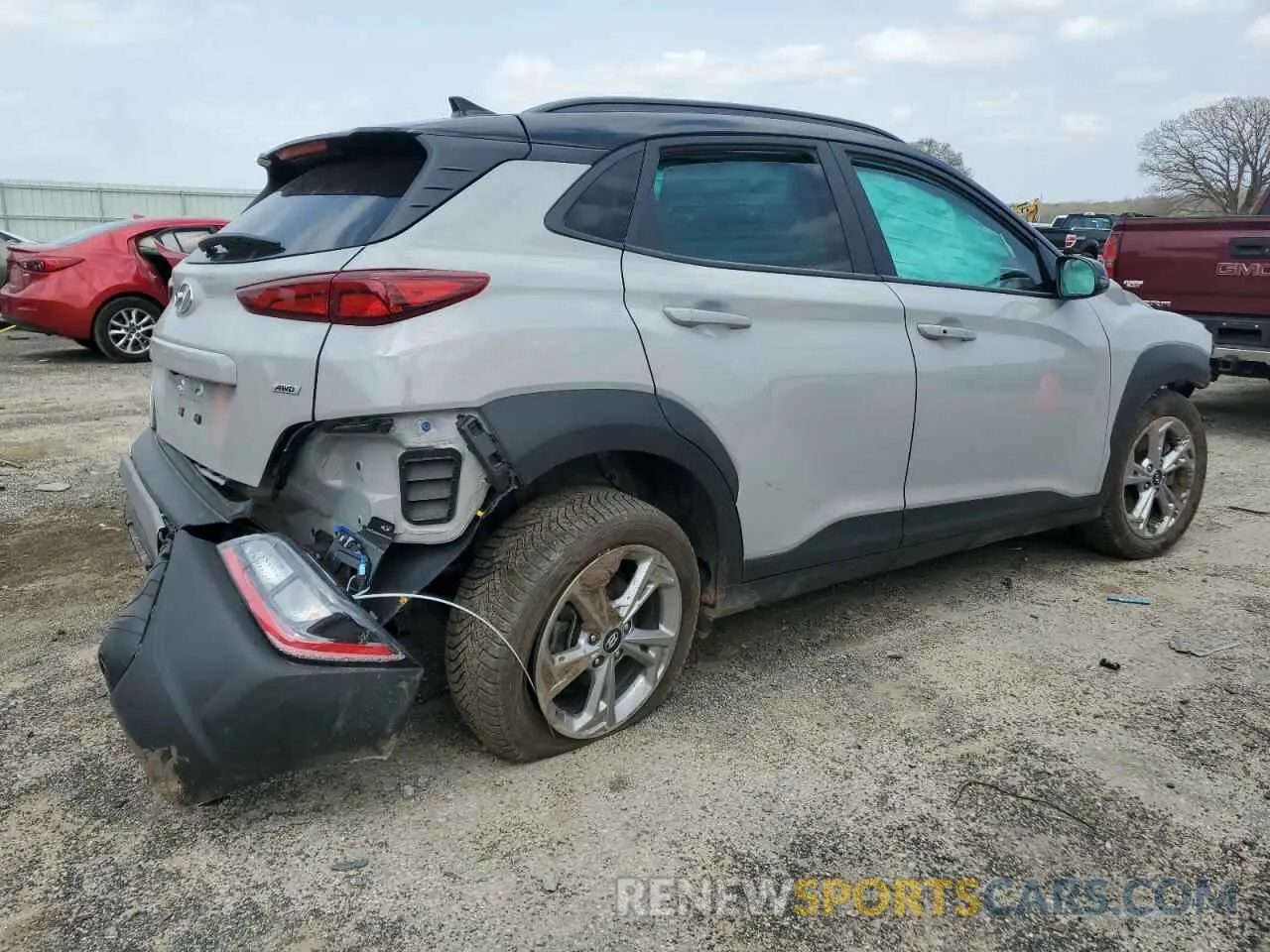 3 Photograph of a damaged car KM8K6CAB7PU007275 HYUNDAI KONA 2023