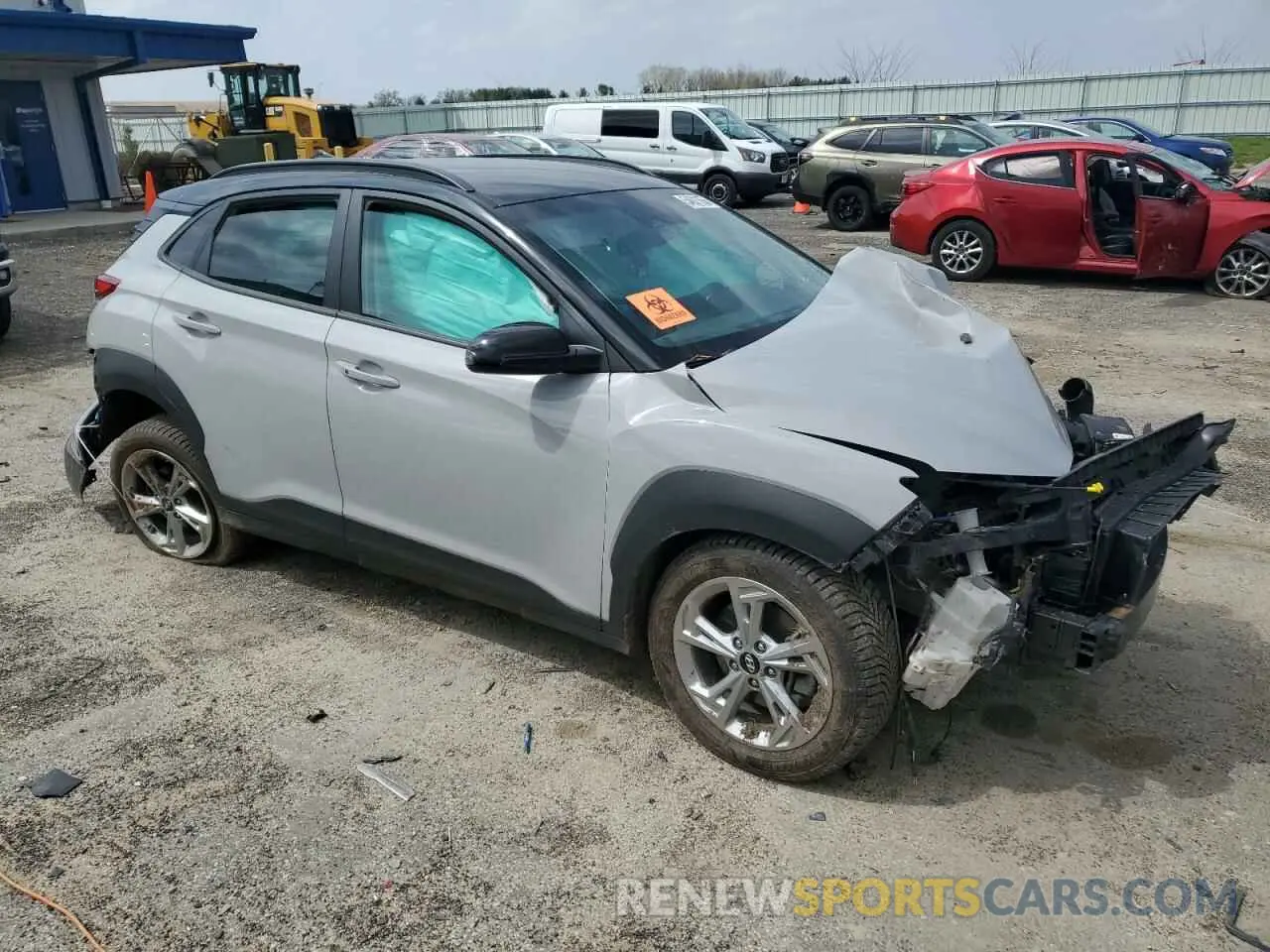 4 Photograph of a damaged car KM8K6CAB7PU007275 HYUNDAI KONA 2023