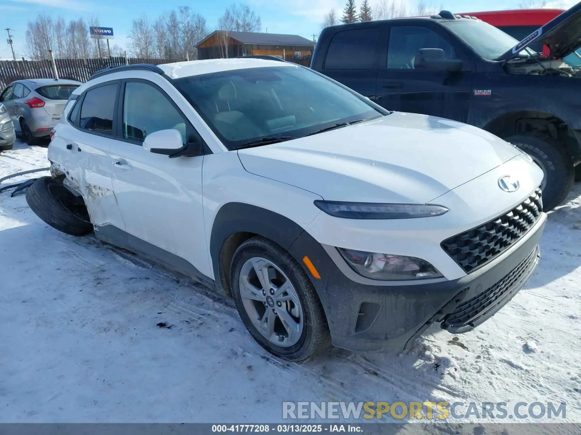 1 Photograph of a damaged car KM8K6CAB8PU981606 HYUNDAI KONA 2023