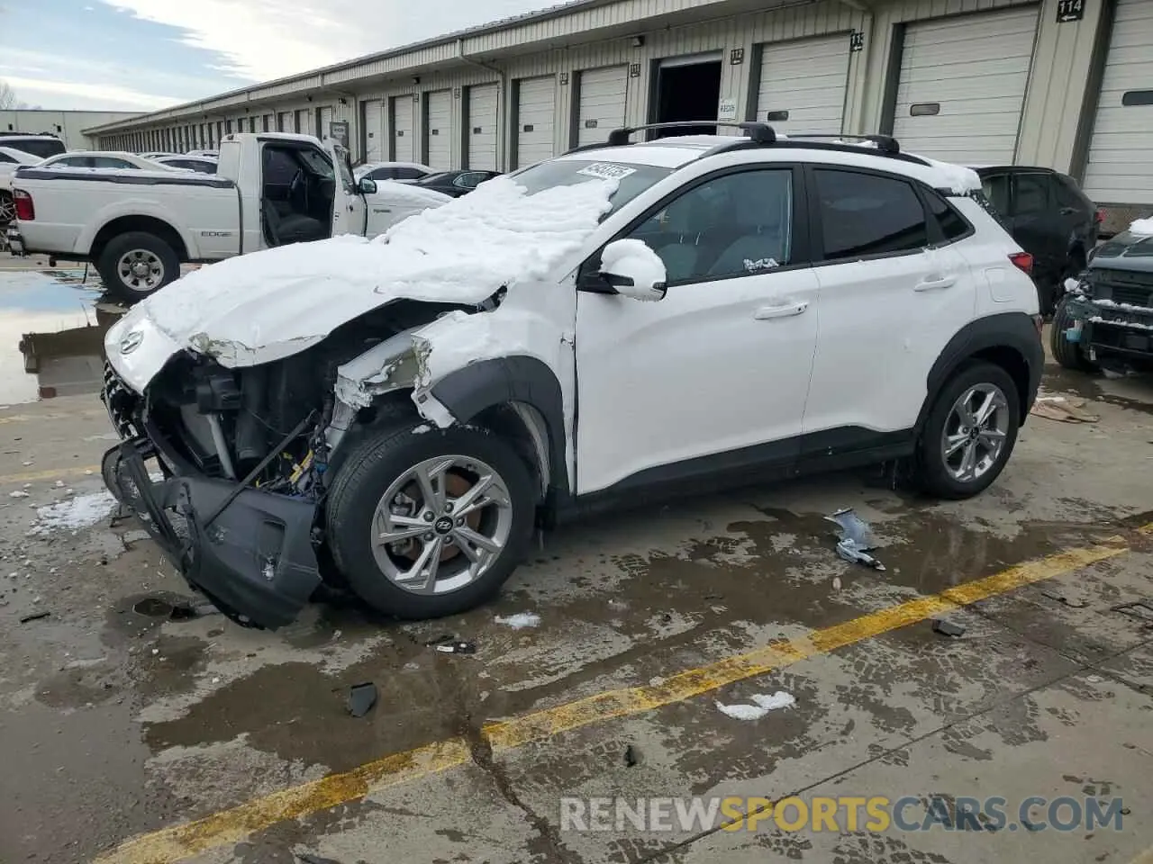 1 Photograph of a damaged car KM8K6CAB9PU051407 HYUNDAI KONA 2023