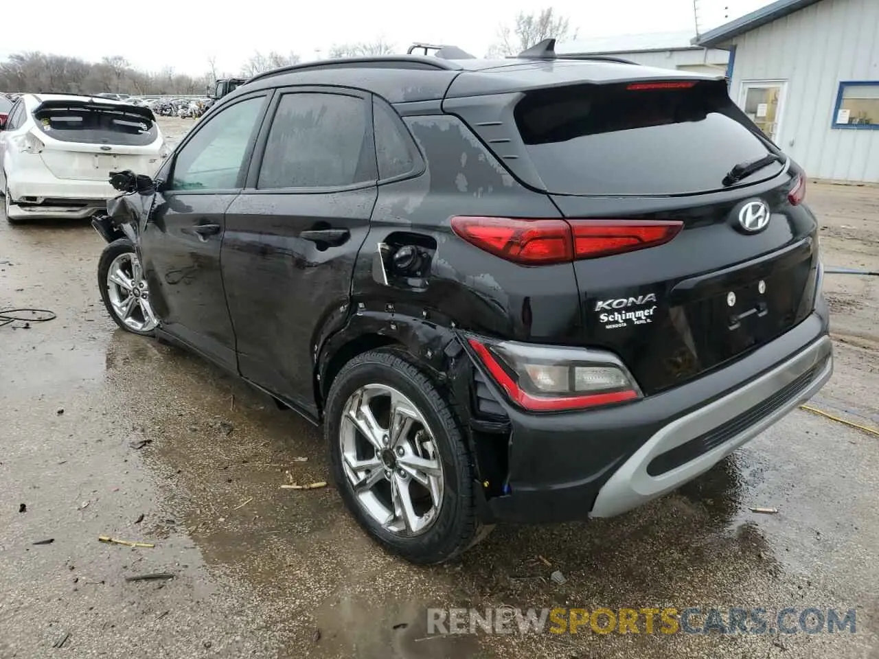 2 Photograph of a damaged car KM8K6CAB9PU938554 HYUNDAI KONA 2023