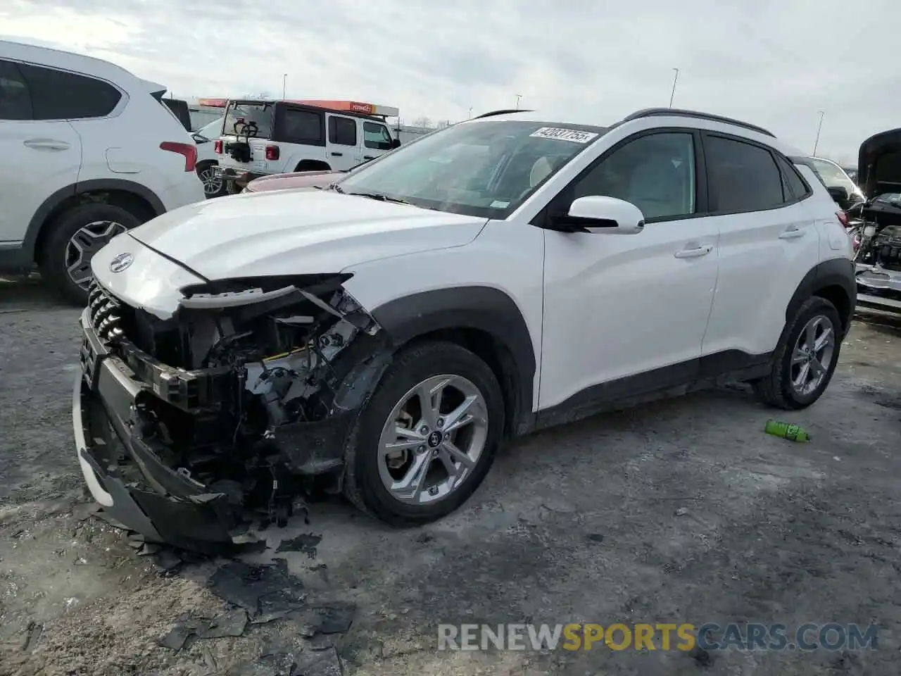 1 Photograph of a damaged car KM8K6CAB9PU981601 HYUNDAI KONA 2023