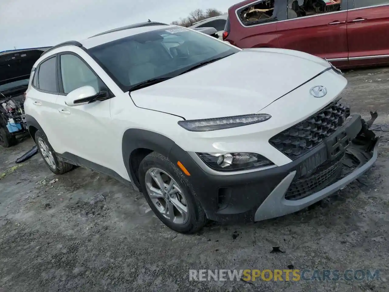 4 Photograph of a damaged car KM8K6CAB9PU981601 HYUNDAI KONA 2023