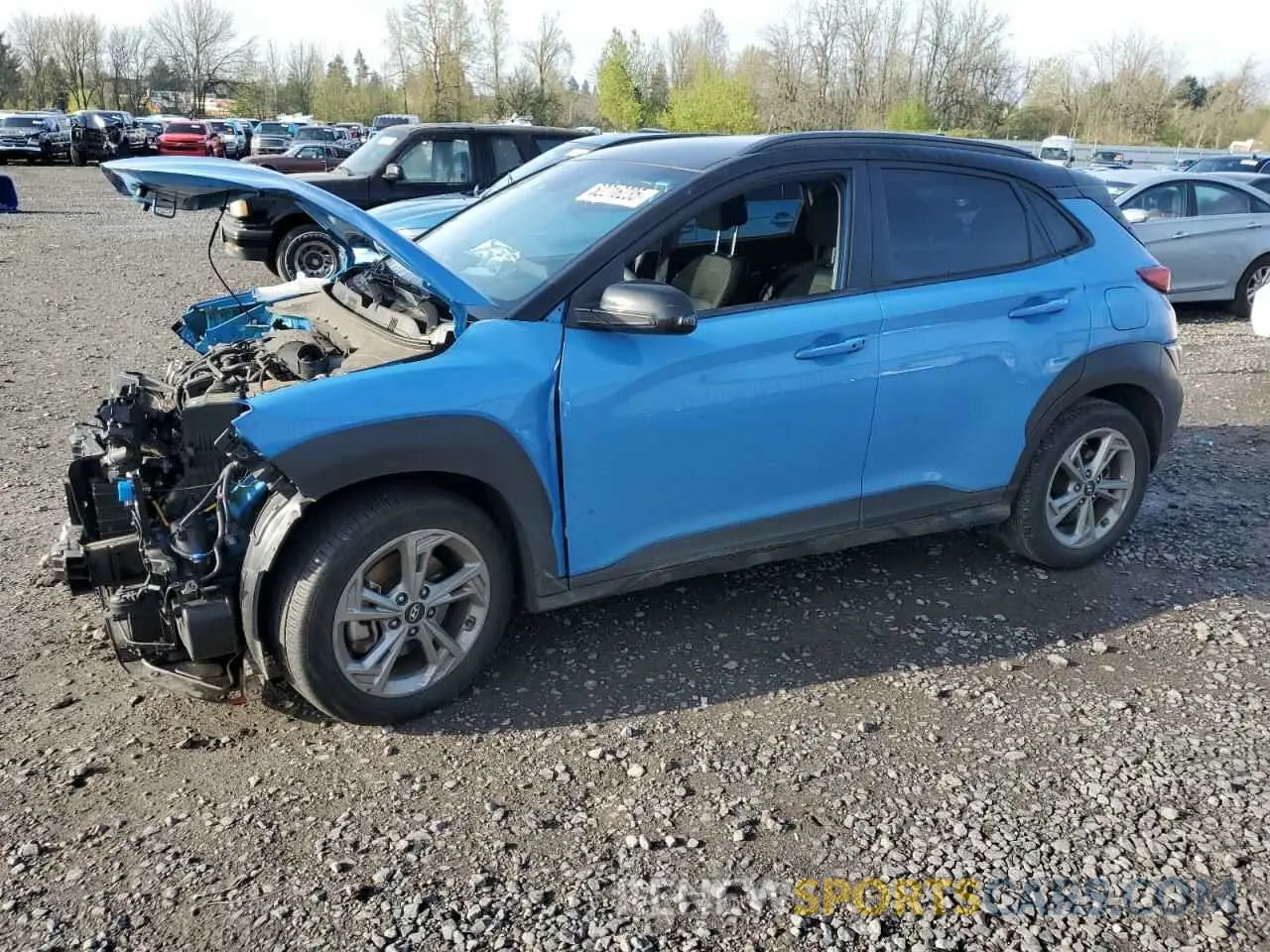 1 Photograph of a damaged car KM8K6CABXPU934819 HYUNDAI KONA 2023