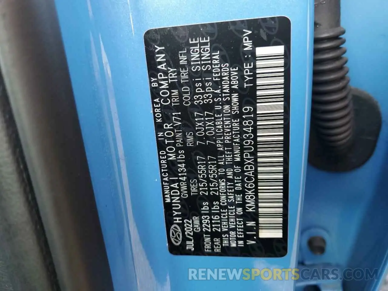 14 Photograph of a damaged car KM8K6CABXPU934819 HYUNDAI KONA 2023