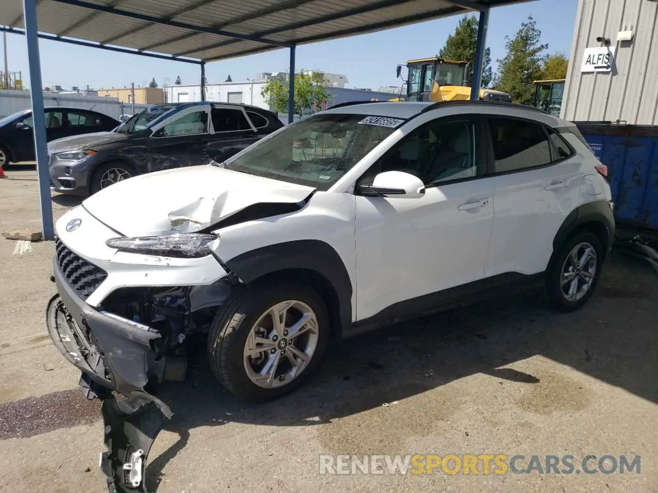 1 Photograph of a damaged car KM8K6CABXPU969800 HYUNDAI KONA 2023