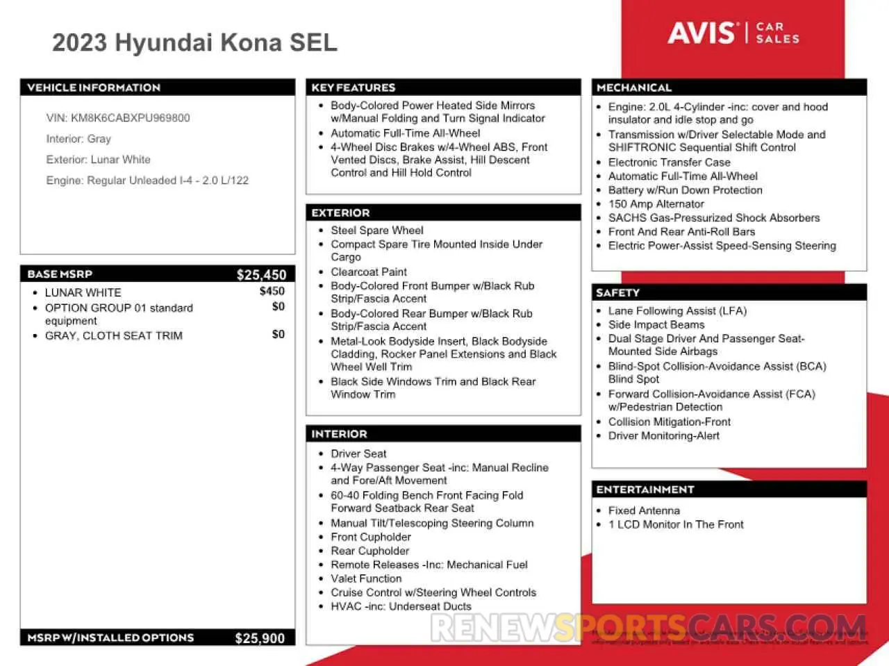 12 Photograph of a damaged car KM8K6CABXPU969800 HYUNDAI KONA 2023
