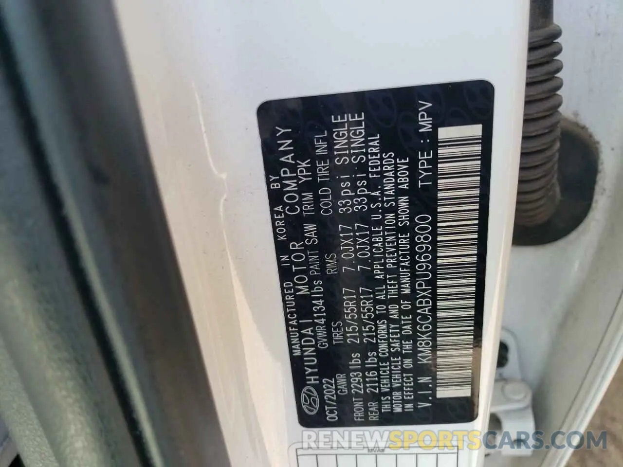 13 Photograph of a damaged car KM8K6CABXPU969800 HYUNDAI KONA 2023