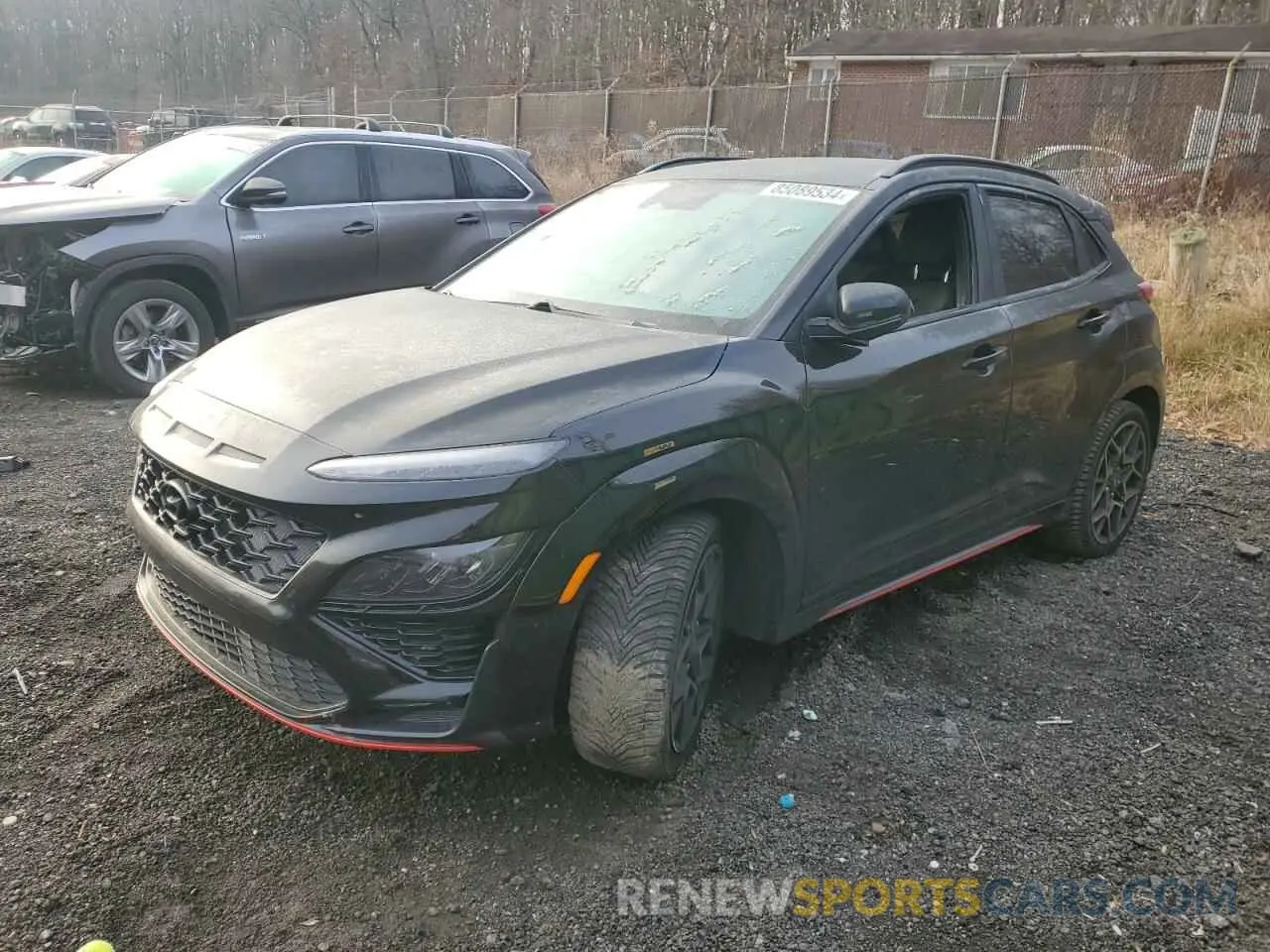 1 Photograph of a damaged car KM8KH3AC0PU008061 HYUNDAI KONA 2023