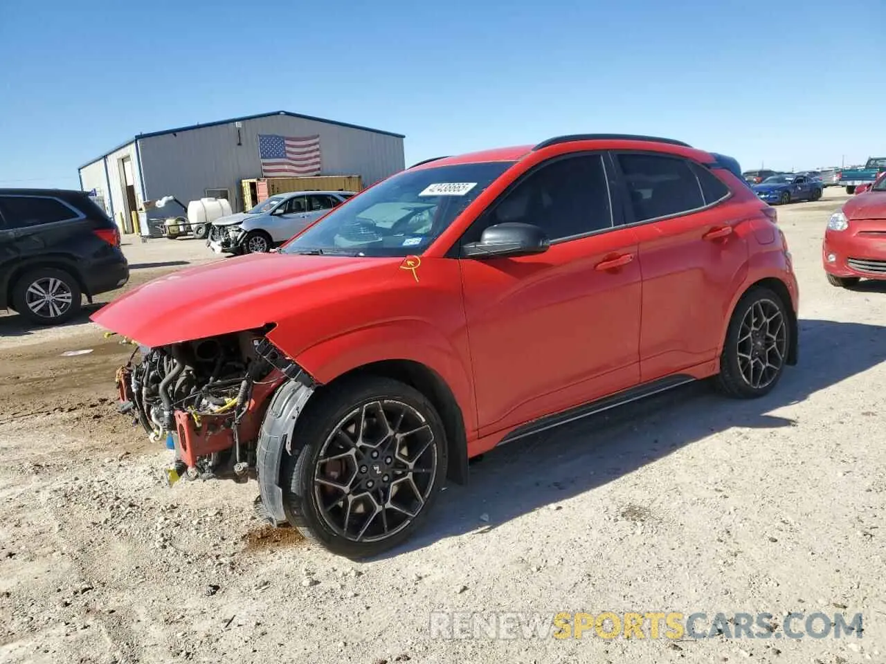 1 Photograph of a damaged car KM8KH3AC2PU009759 HYUNDAI KONA 2023