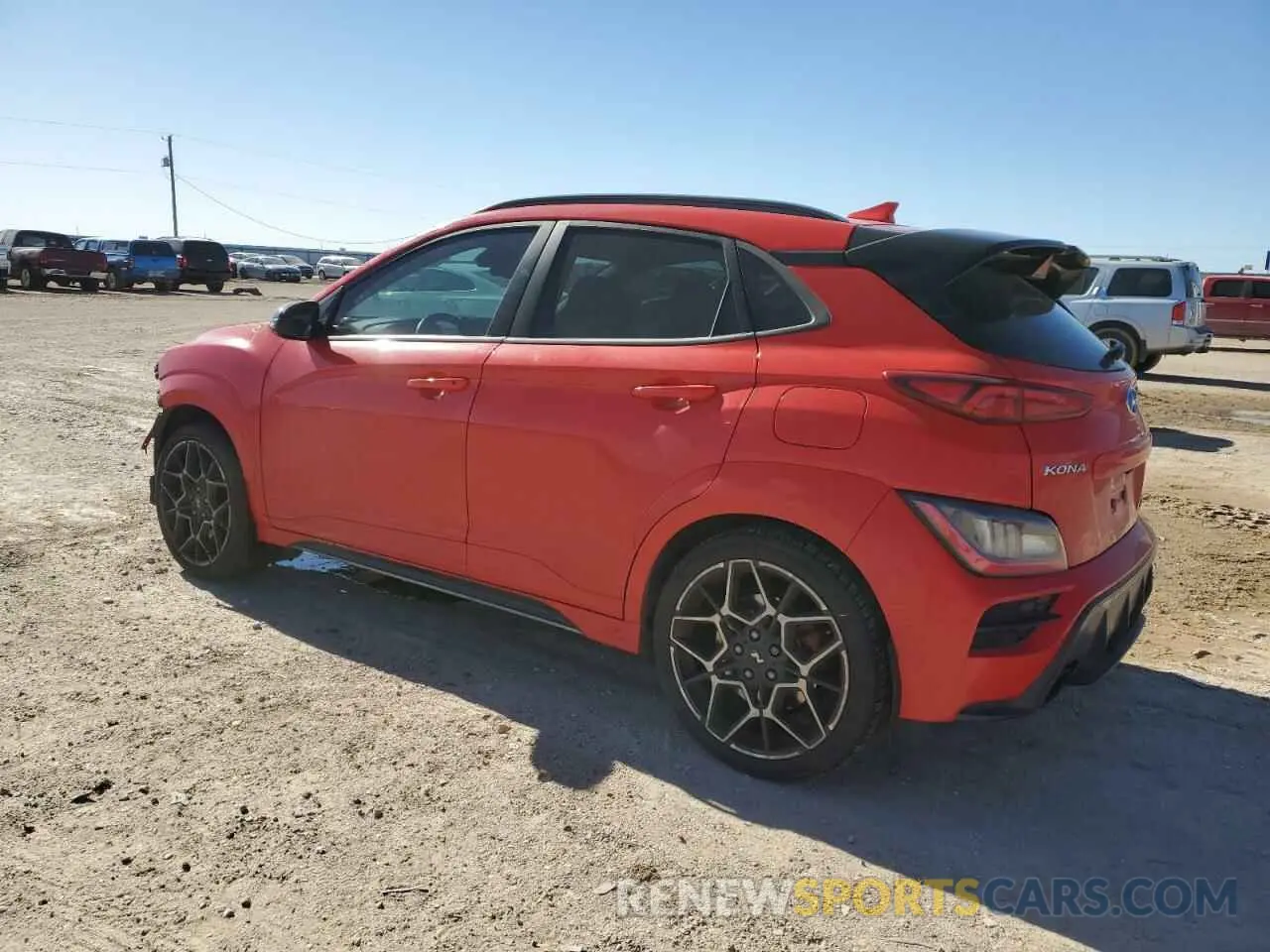 2 Photograph of a damaged car KM8KH3AC2PU009759 HYUNDAI KONA 2023