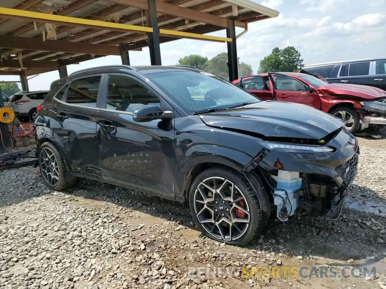 4 Photograph of a damaged car KM8KH3AC6PU008064 HYUNDAI KONA 2023