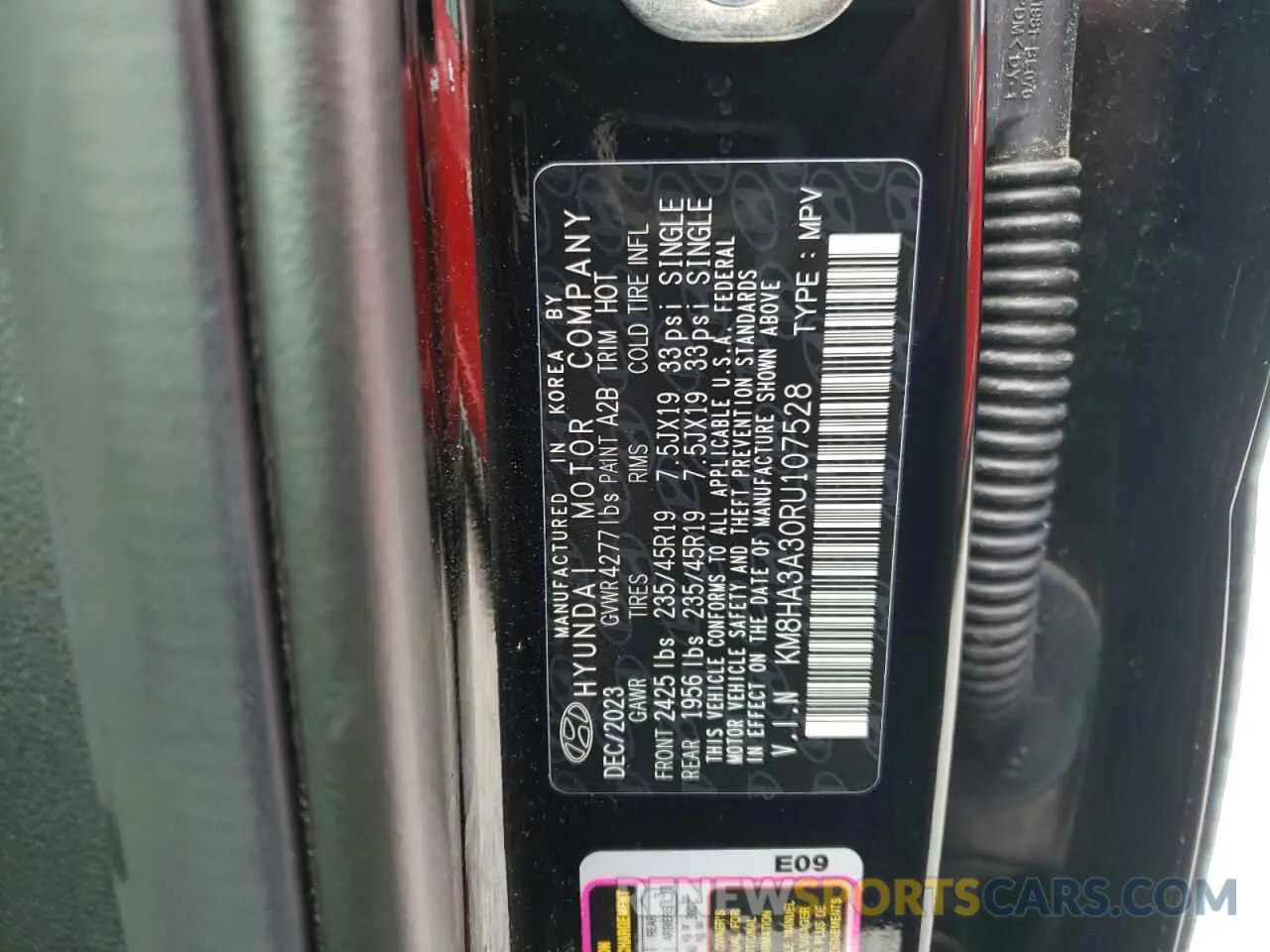 13 Photograph of a damaged car KM8HA3A30RU107528 HYUNDAI KONA 2024