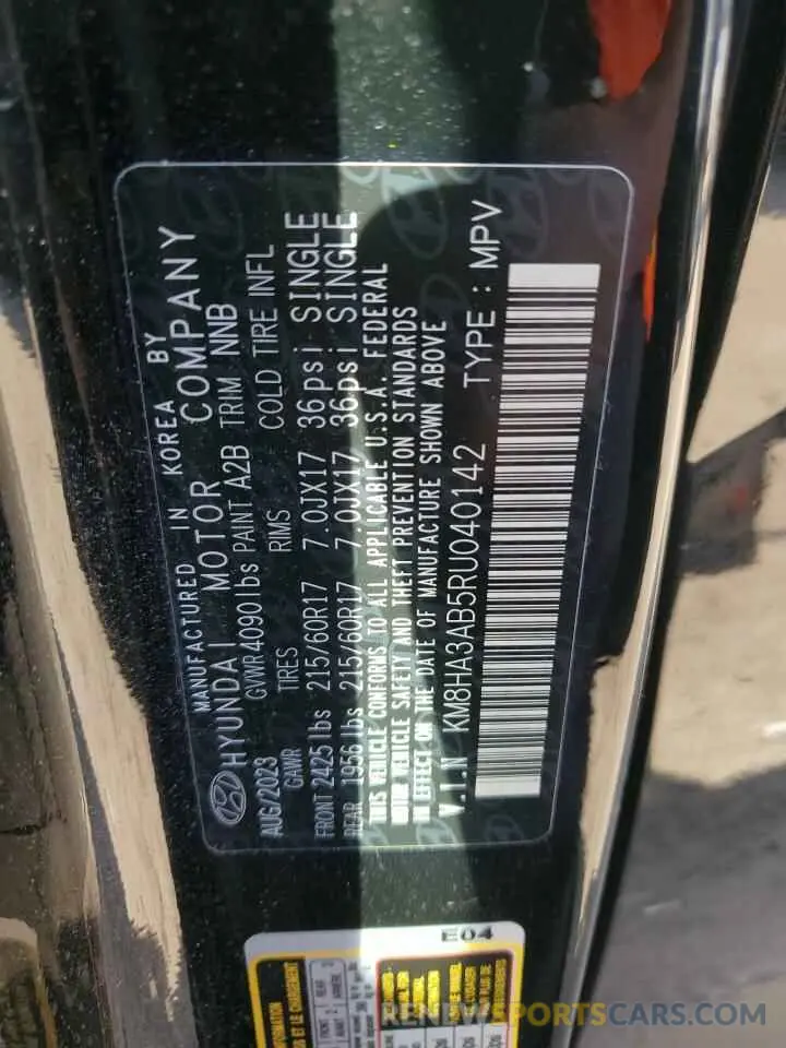 14 Photograph of a damaged car KM8HA3AB5RU040142 HYUNDAI KONA 2024