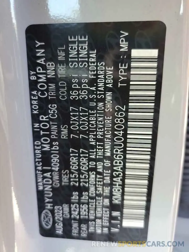 15 Photograph of a damaged car KM8HA3AB6RU040862 HYUNDAI KONA 2024