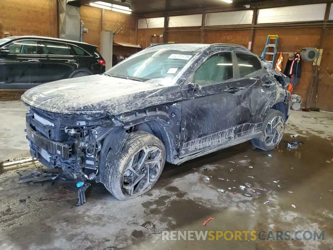1 Photograph of a damaged car KM8HACA34RU045518 HYUNDAI KONA 2024