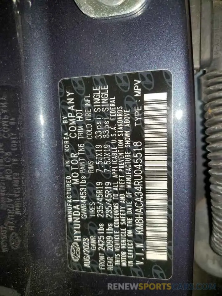 14 Photograph of a damaged car KM8HACA34RU045518 HYUNDAI KONA 2024