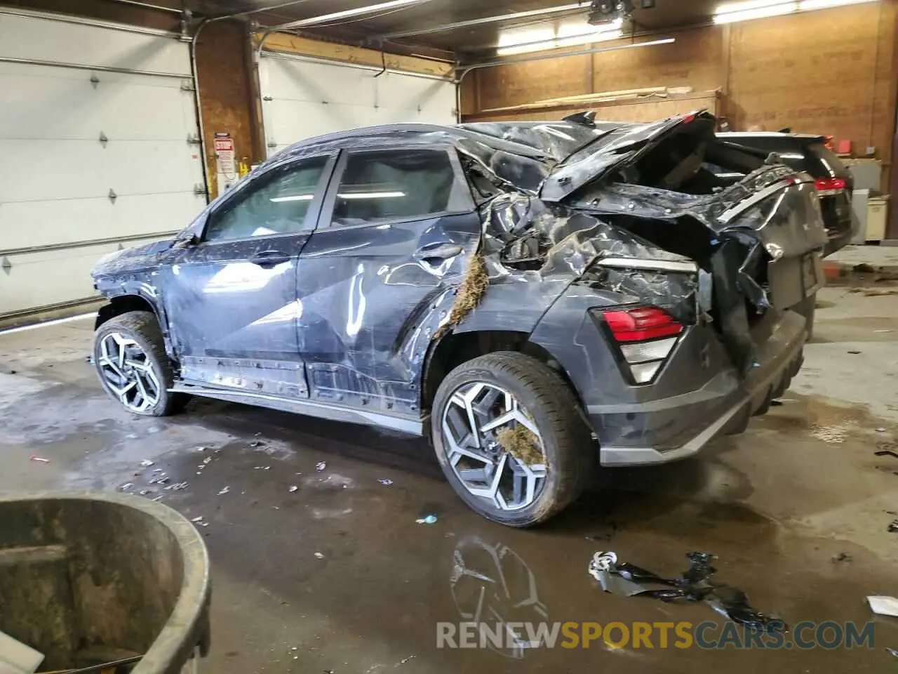 2 Photograph of a damaged car KM8HACA34RU045518 HYUNDAI KONA 2024