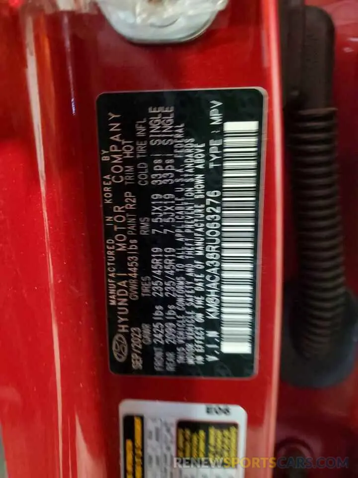 13 Photograph of a damaged car KM8HACA38RU063276 HYUNDAI KONA 2024