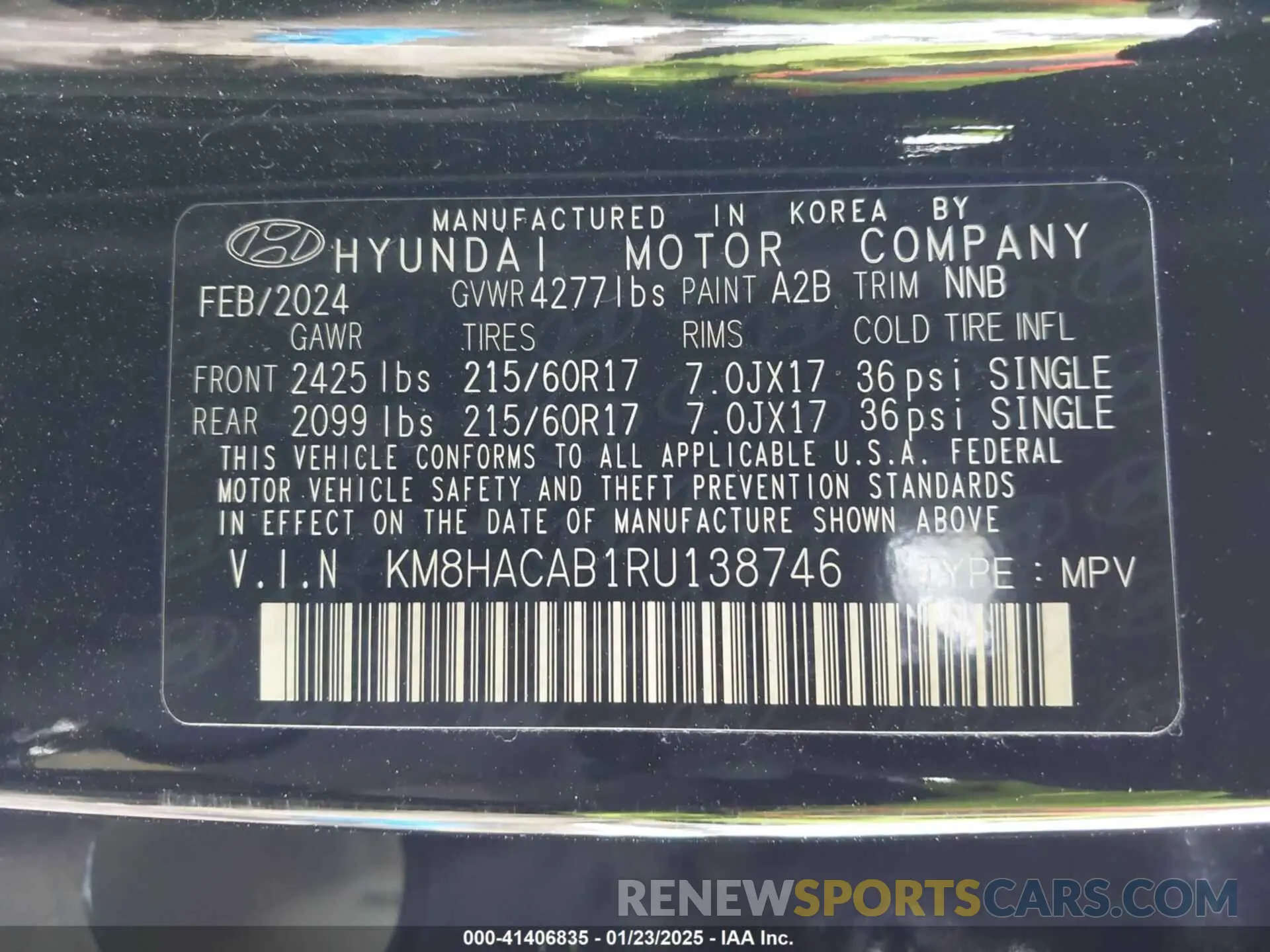 9 Photograph of a damaged car KM8HACAB1RU138746 HYUNDAI KONA 2024