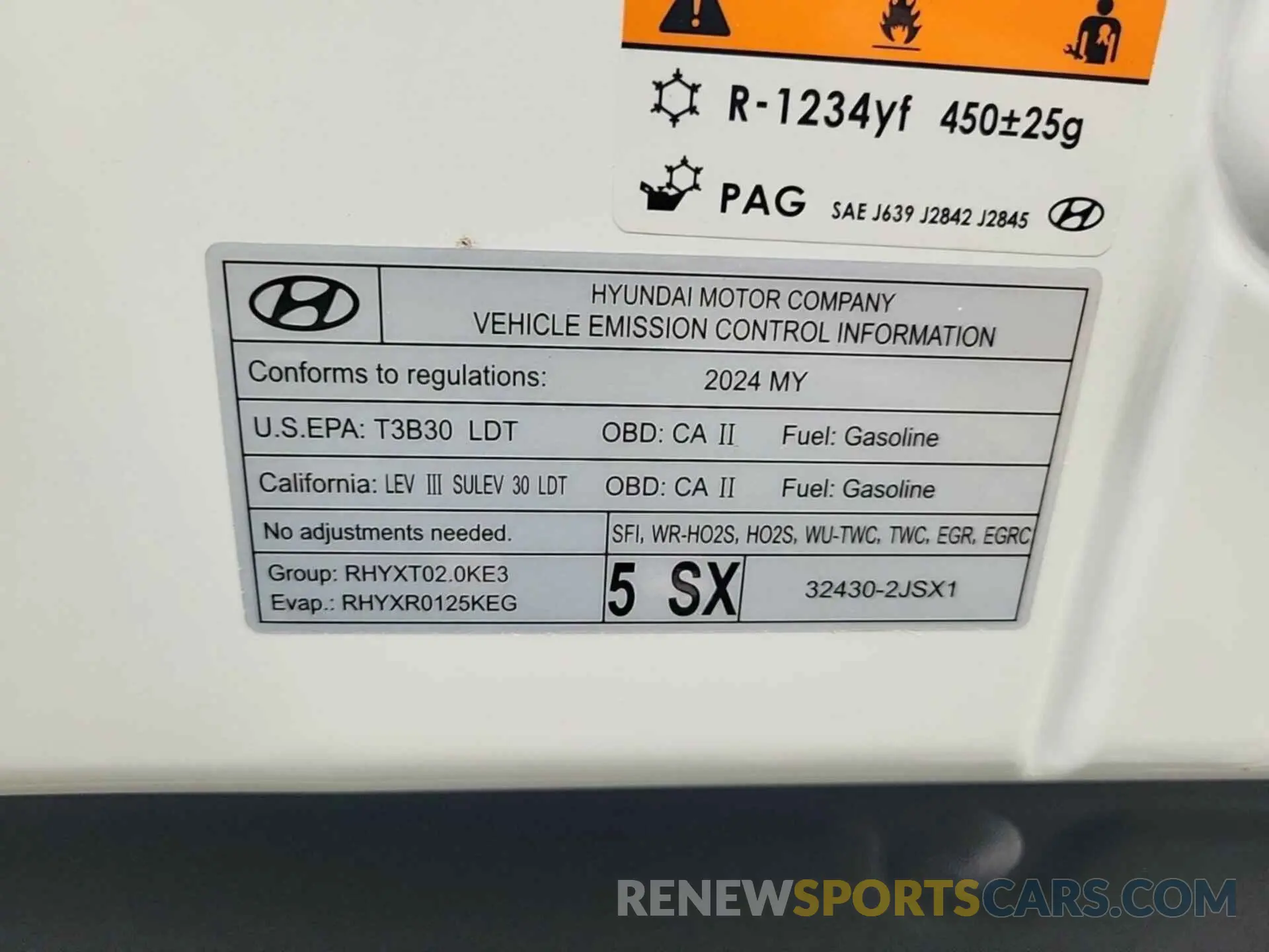 45 Photograph of a damaged car KM8HACAB1RU146331 HYUNDAI KONA 2024