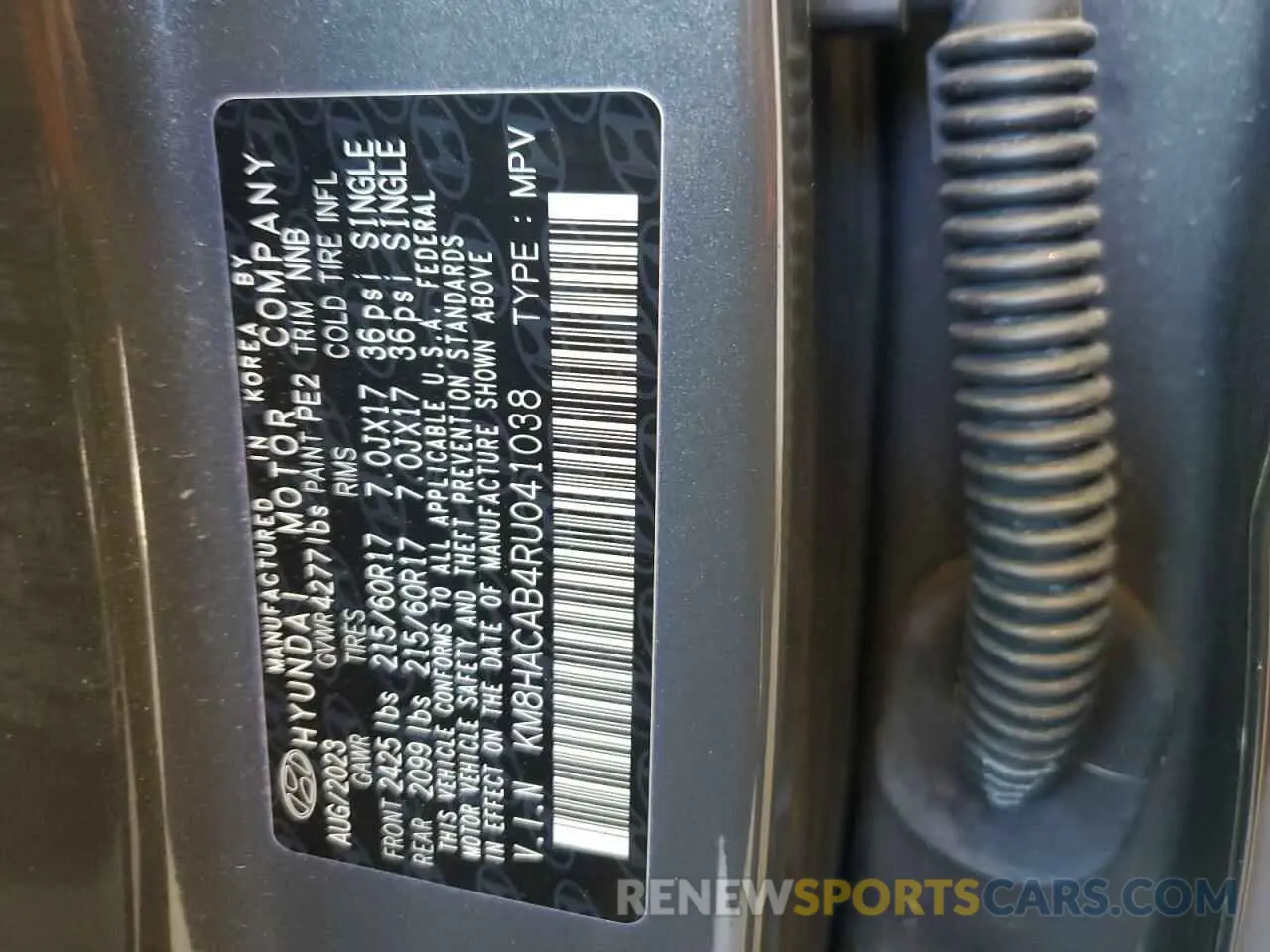 16 Photograph of a damaged car KM8HACAB4RU041038 HYUNDAI KONA 2024