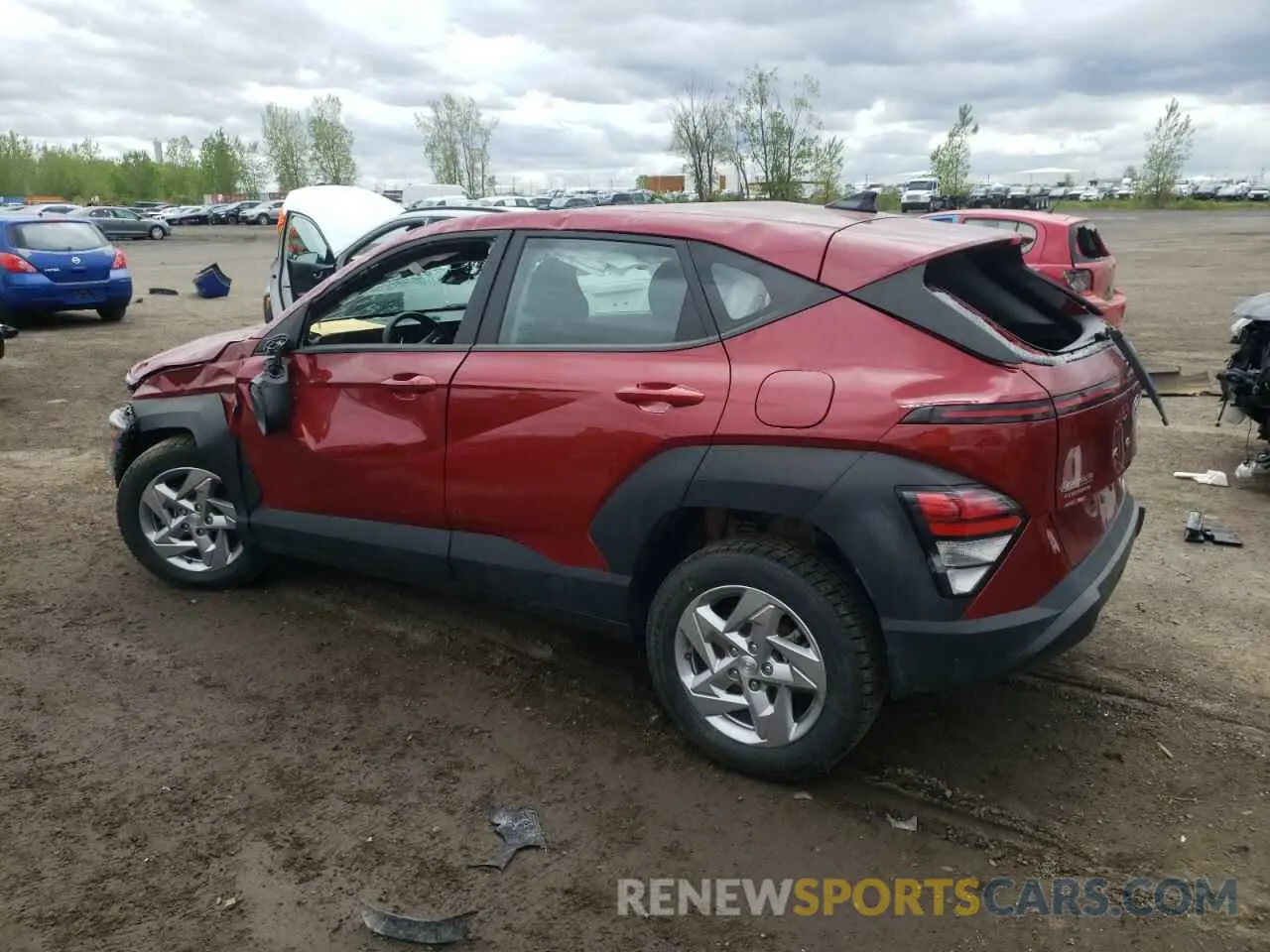 2 Photograph of a damaged car KM8HACAB5RU118922 HYUNDAI KONA 2024