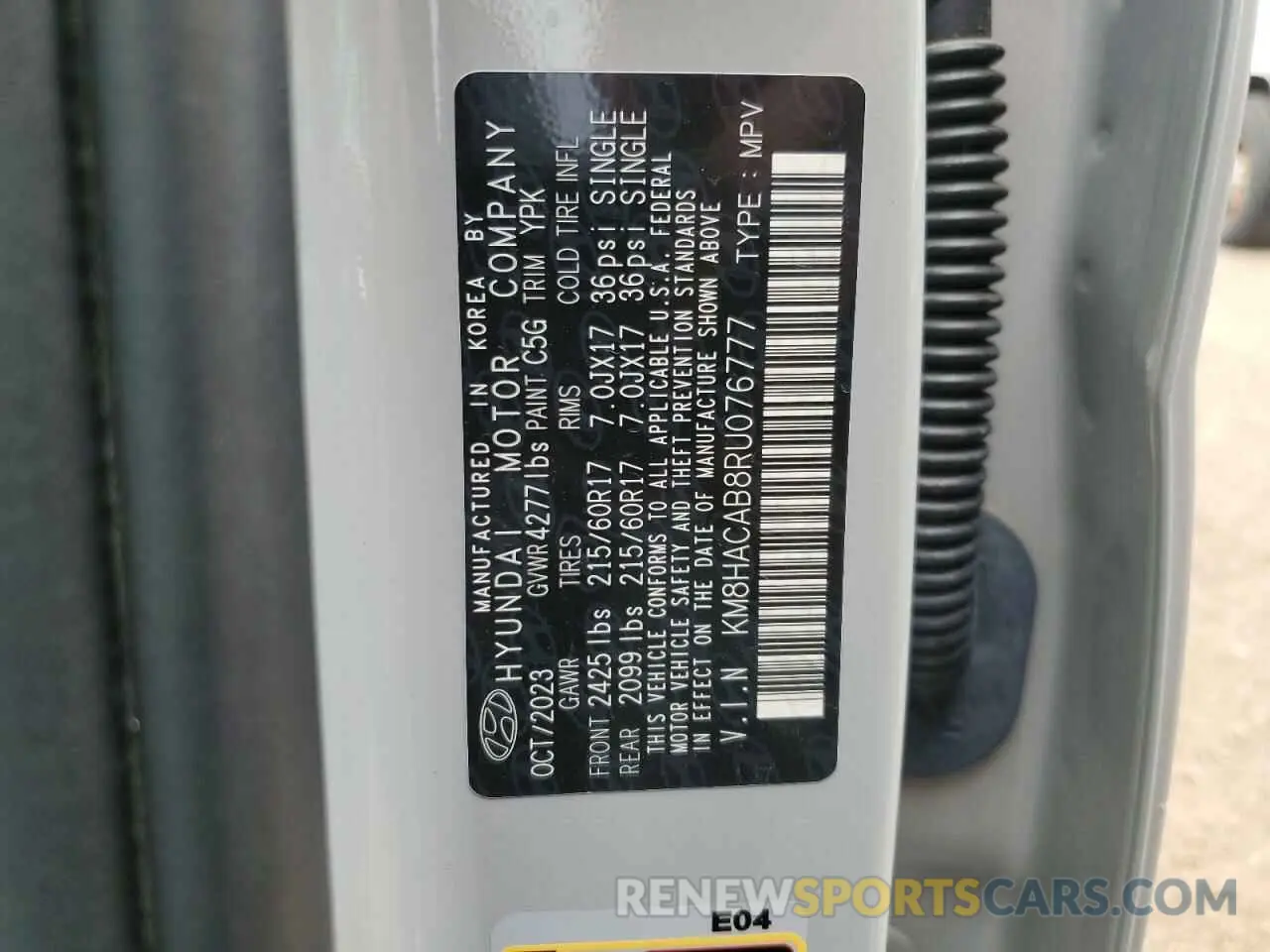 13 Photograph of a damaged car KM8HACAB8RU076777 HYUNDAI KONA 2024