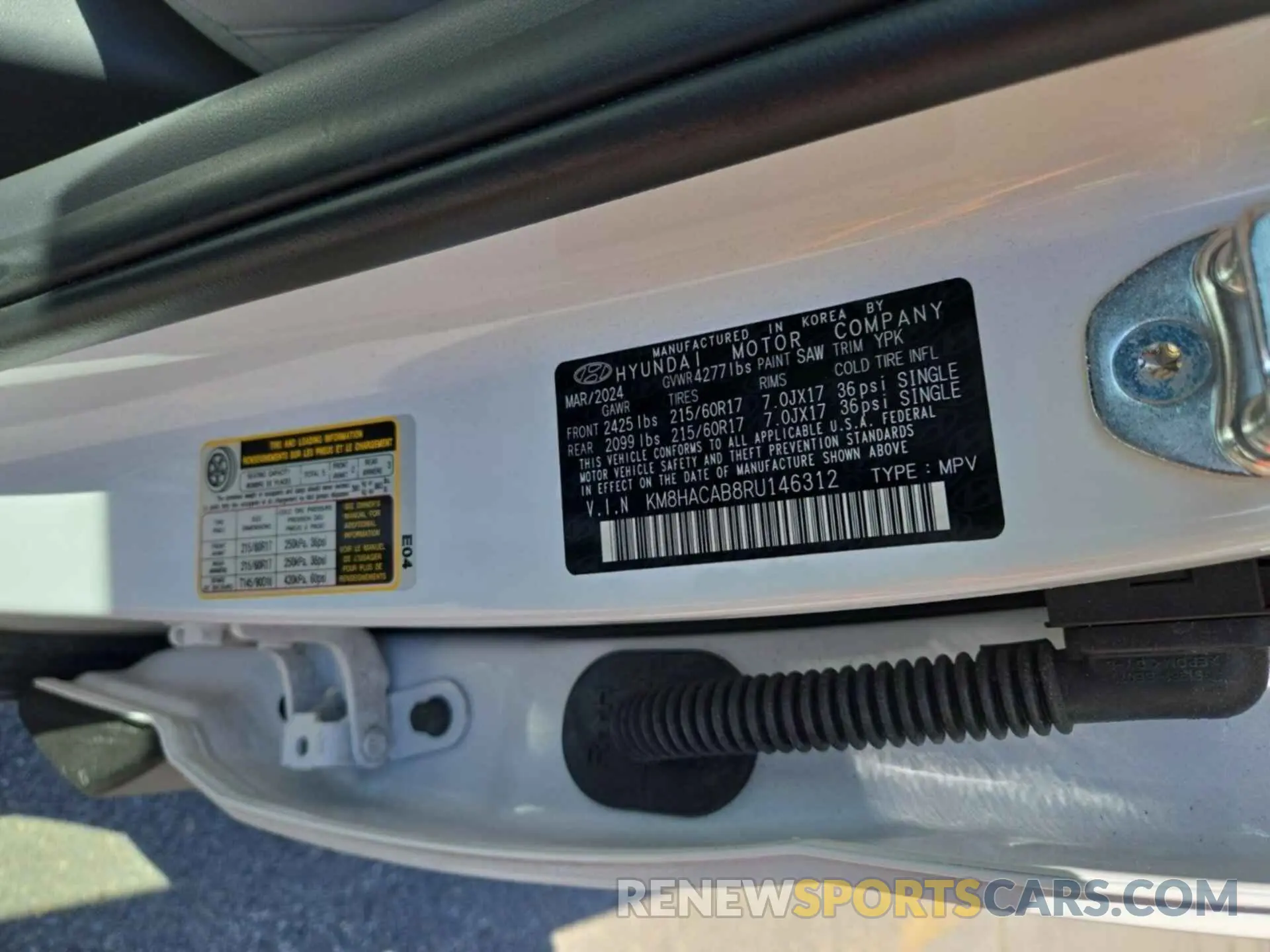 23 Photograph of a damaged car KM8HACAB8RU146312 HYUNDAI KONA 2024