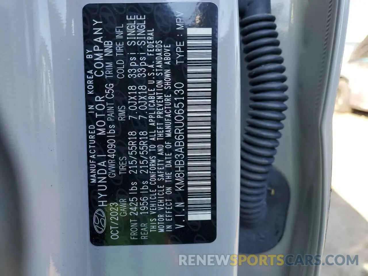 13 Photograph of a damaged car KM8HB3AB6RU065130 HYUNDAI KONA 2024