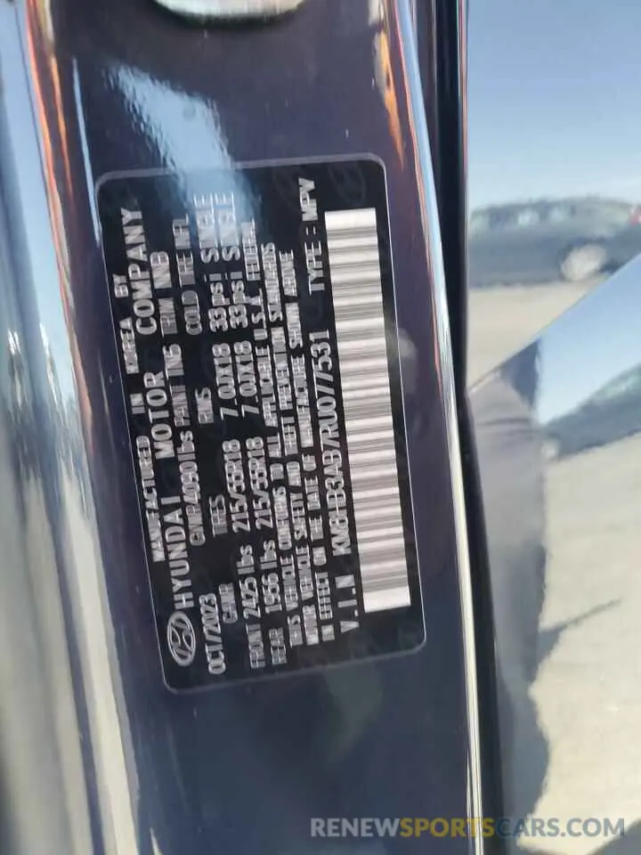 14 Photograph of a damaged car KM8HB3AB7RU077531 HYUNDAI KONA 2024