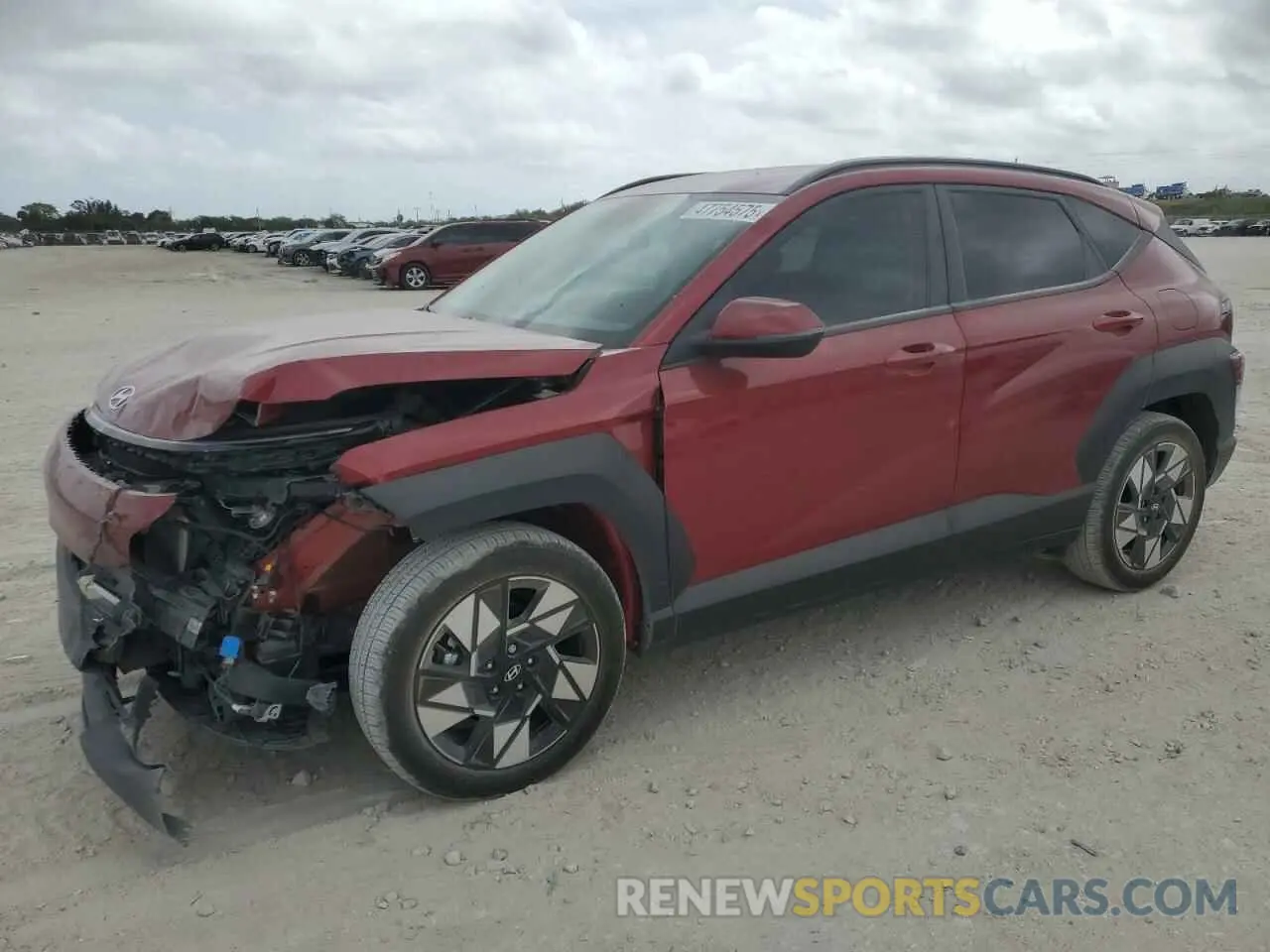 1 Photograph of a damaged car KM8HB3AB7RU104064 HYUNDAI KONA 2024