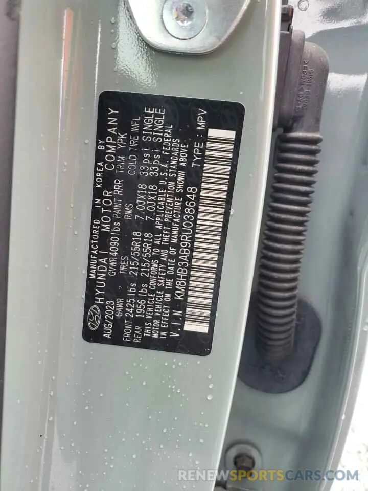 14 Photograph of a damaged car KM8HB3AB9RU038648 HYUNDAI KONA 2024