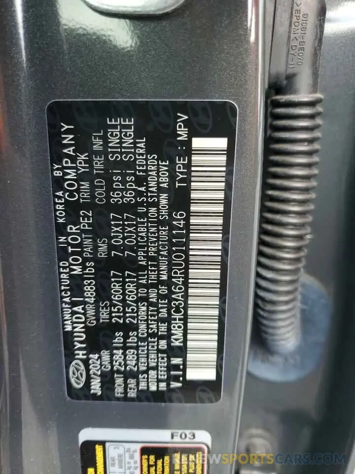 14 Photograph of a damaged car KM8HC3A64RU011146 HYUNDAI KONA 2024