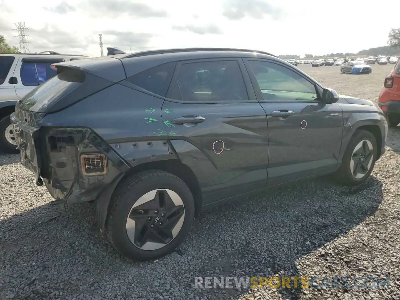 3 Photograph of a damaged car KM8HC3A64RU011146 HYUNDAI KONA 2024
